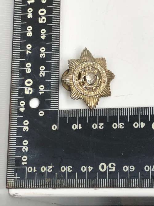 SOUTH AFRICAN POLICE SERVICE CHROMED COLLAR BADGE c1980`s - ONE LUG MISSING