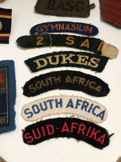 JOB LOT OS VARIOUS MILITARY CLOTH BADGES , MOSTLY SADF RANK