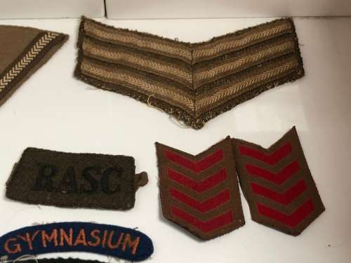 JOB LOT OS VARIOUS MILITARY CLOTH BADGES , MOSTLY SADF RANK