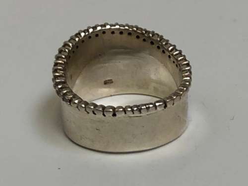 BEAUTIFUL CHUNKY 925 SILVER RING - DESIGN WORKS FOR A THUMB RING AS WELL - SIZE U - 8.5g