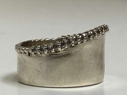 BEAUTIFUL CHUNKY 925 SILVER RING - DESIGN WORKS FOR A THUMB RING AS WELL - SIZE U - 8.5g