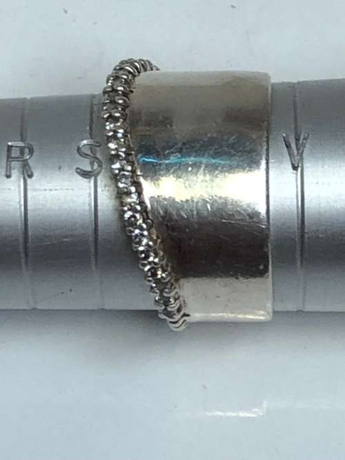 BEAUTIFUL CHUNKY 925 SILVER RING - DESIGN WORKS FOR A THUMB RING AS WELL - SIZE U - 8.5g