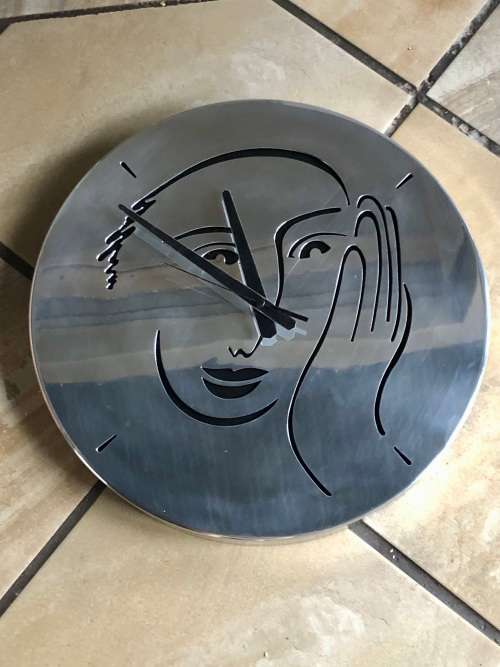 CARROL BOYES (1954 - 2019) `LET`S FACE IT` LARGE QUARTZ WALL CLOCK - CLEARLY MARKED