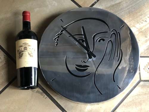 CARROL BOYES (1954 - 2019) `LET`S FACE IT` LARGE QUARTZ WALL CLOCK - CLEARLY MARKED