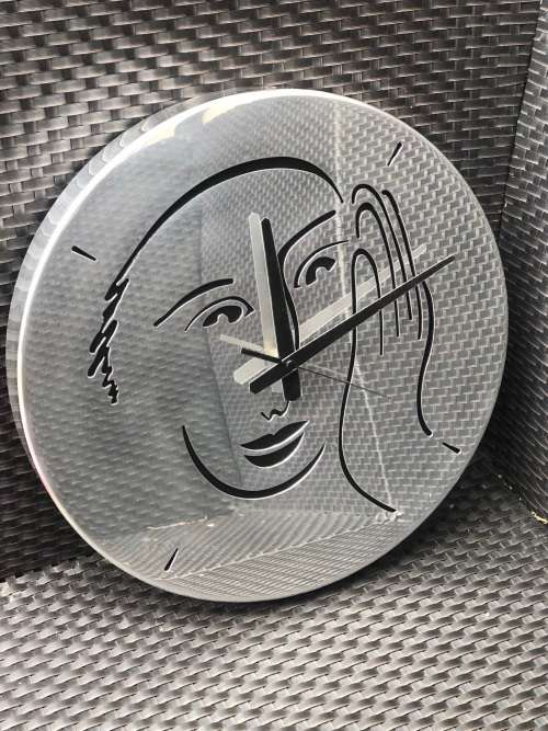 CARROL BOYES (1954 - 2019) `LET`S FACE IT` LARGE QUARTZ WALL CLOCK - CLEARLY MARKED