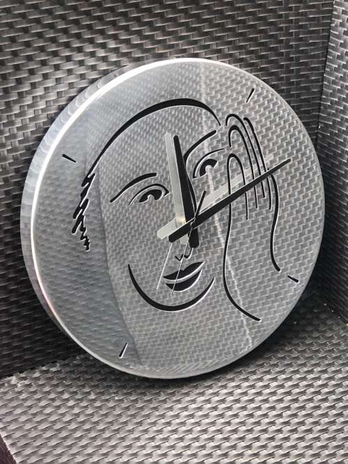 CARROL BOYES (1954 - 2019) `LET`S FACE IT` LARGE QUARTZ WALL CLOCK - CLEARLY MARKED