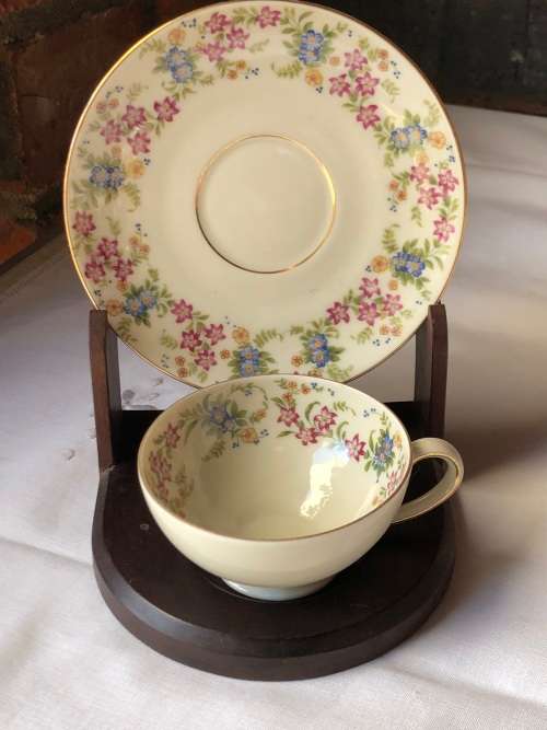 Johann Seltmann Vohenstrauß c1955 - Bavaria tea cup and saucer duo - Mint