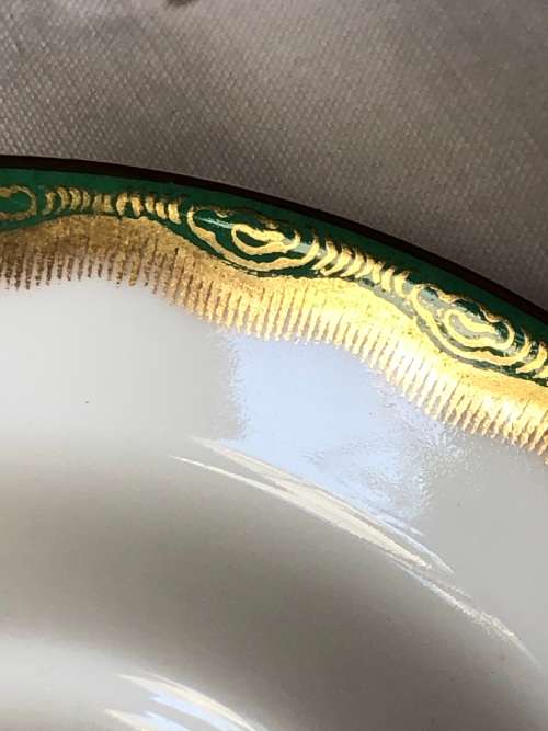 SUPER RARE !!! c1900`s SET OF FOUR WEDGWOOD DEMITASSE CUPS AND SAUCERS - LIGHT GILT WEAR