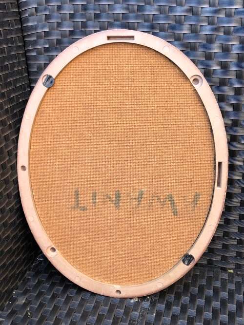 JOHAN DYKMAN (SA 20th CENTURY) STUNNING OVAL FRAMED OIL ON BOARD COSMOS PAINTING