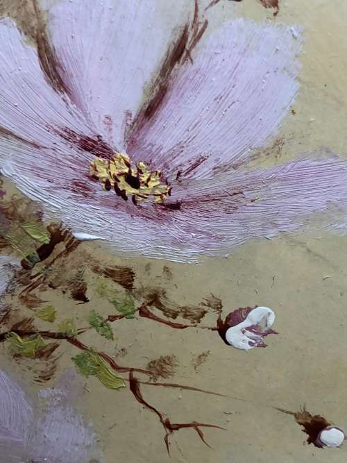 JOHAN DYKMAN (SA 20th CENTURY) STUNNING OVAL FRAMED OIL ON BOARD COSMOS PAINTING