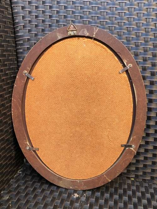 JOHAN DYKMAN (SA 20th CENTURY) STUNNING OVAL FRAMED OIL ON BOARD COSMOS PAINTING