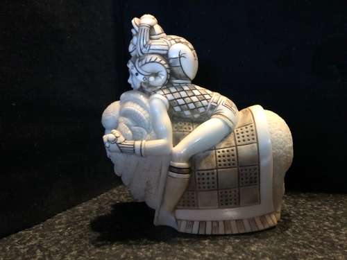 JOHN BICCARD - CRUSHED MARBLE PAN PALS FIGURINE - CHIPPED