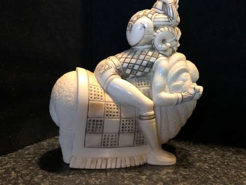 JOHN BICCARD - CRUSHED MARBLE PAN PALS FIGURINE - CHIPPED
