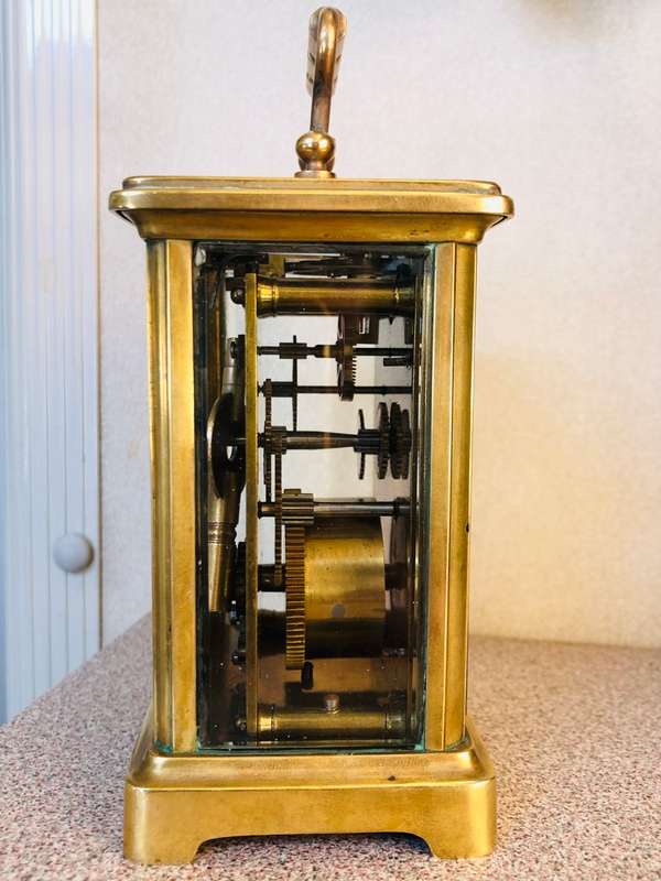 STUNNING LARGE AND HEAVY FRENCH CARRIAGE CLOCK - FULL WORKING ORDER