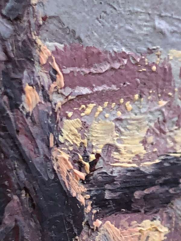 Monté (Montagu) Heyns (1923 - 2001) - Stunning gilt frame oil on board landscape painting