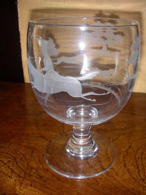 Victorian Cut Glass Stirrup Cup CIRCA 1870 (220 High)