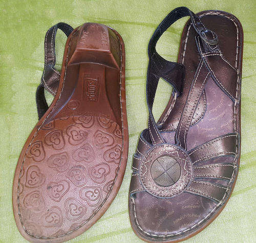 Shoes Tsonga leather bronze open sling back sandals size 5