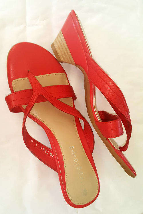 Shoes Froggie leather red-orange size 5
