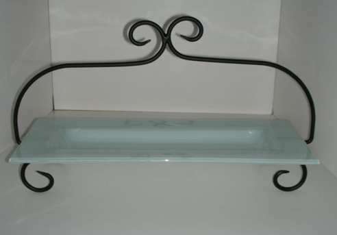 Glass & cast iron serving platter