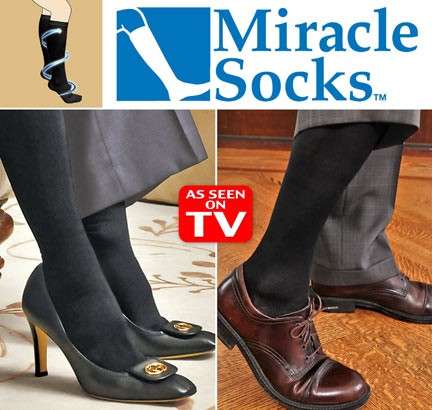 Miracle socks - anti-fatigue compression socks - black