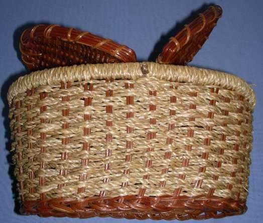2 flap wicker basket