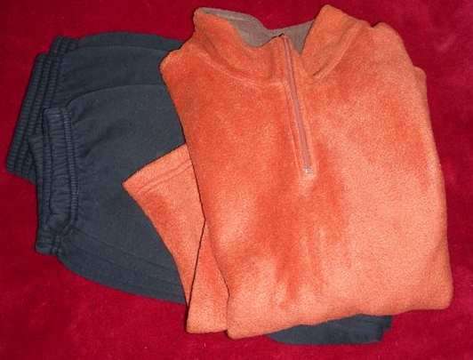 Boys Black Track suit pants + brushed sweater