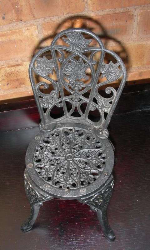 Vintage cast iron Dolls Chair