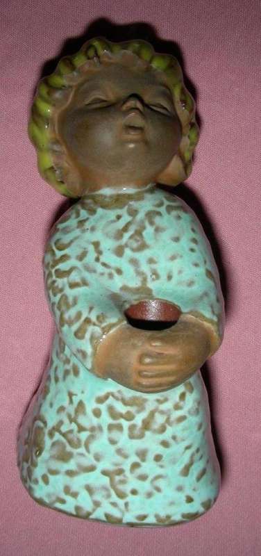 Vintage Goebel ceramic Angel candle holder  - 48 years old and fabulous