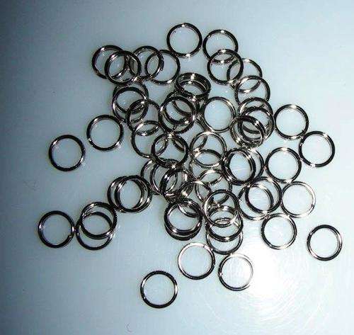 50 x Double split rings - nickel