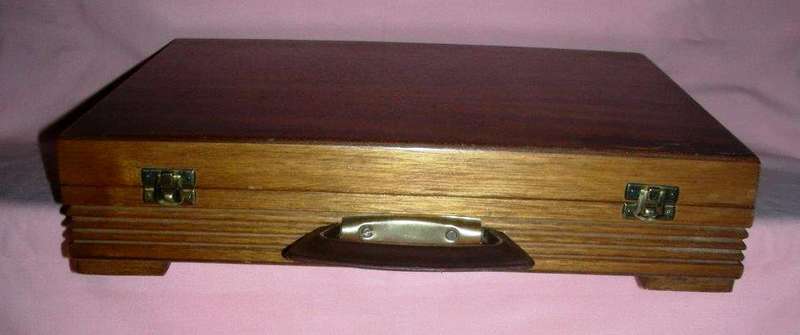 Vintage wooden jewellery display box - I think !! please look
