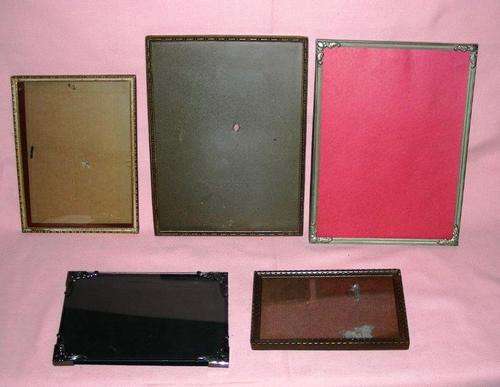 Vintage Metal Picture Frames x 5