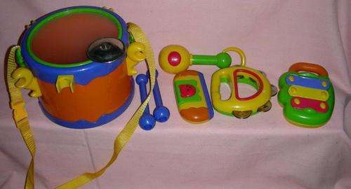 A whole music set - very colourful in hardy plastic - such fun
