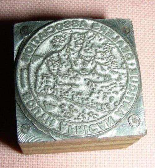 Vintage Printers stamp - South African antique Dealers association - wowie!