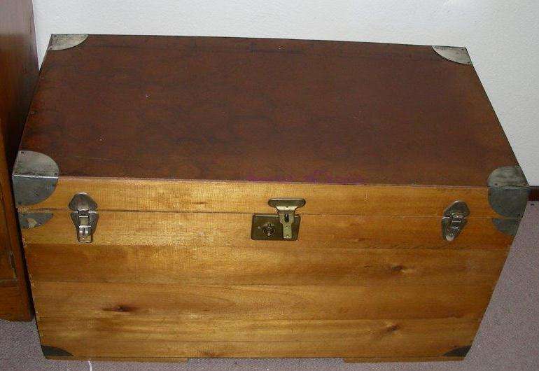Vintage toy trunk - lots of uses for this.