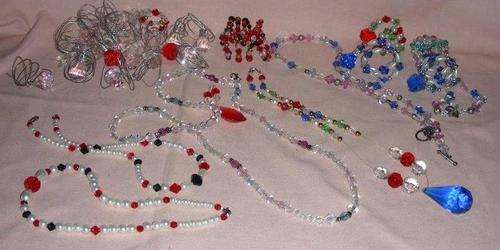 A lot of beaded items - use as is or strip the beads off for your own creations.