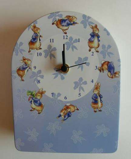 Beatrix Potter Tin clock  - Peter Rabbit