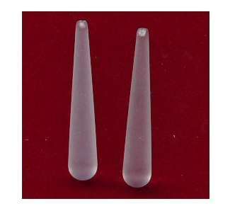 45 Vintage Matt Crystal Tear drop Beads - BELOW COST !!