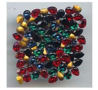 18 x Vintage Swarovski Art 4320 Pear 6 x 4 Rhinestones.