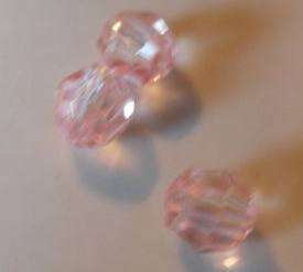 200 x 6mm Round Baby Pink  Acrylic  beads