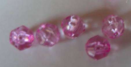 200 x 6mm Round Cerise pink  Acrylic  beads