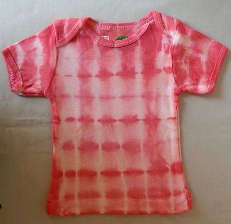 Tie Dyed Baby short sleeve vest - 3 - 6 months - pink - REDUCED