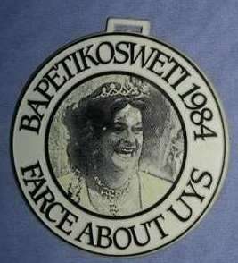 Vintage Badge / Medal - Pieter Dirk Uys - Farce About Uys