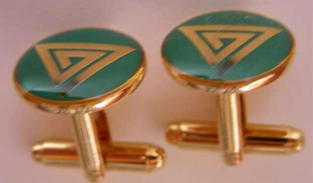 Epoxy coated Green cufflinks