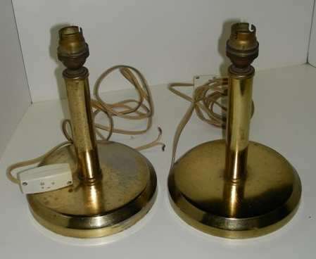 Vintage Brass Lamp bases x 2