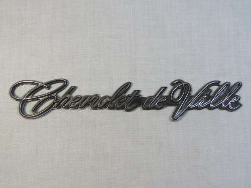 Vintage Chevrolet de Ville car badge - No pins