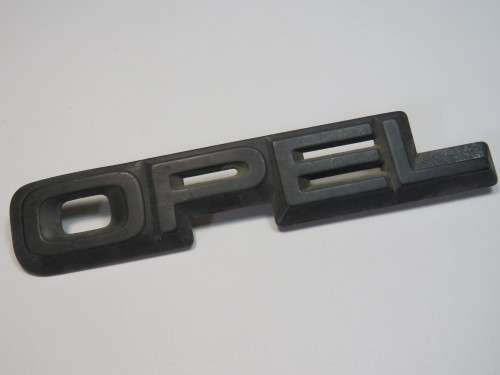 Vintage Opel car badge with pins - Plastic
