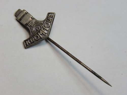 Vintage Kromhout engines stick pin badge