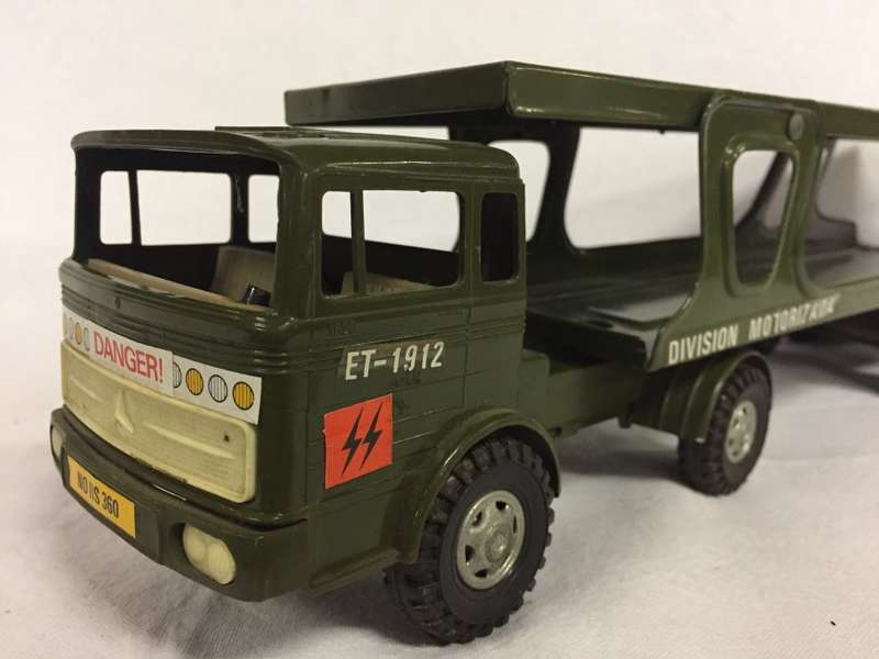 Military vehicle transporter truck