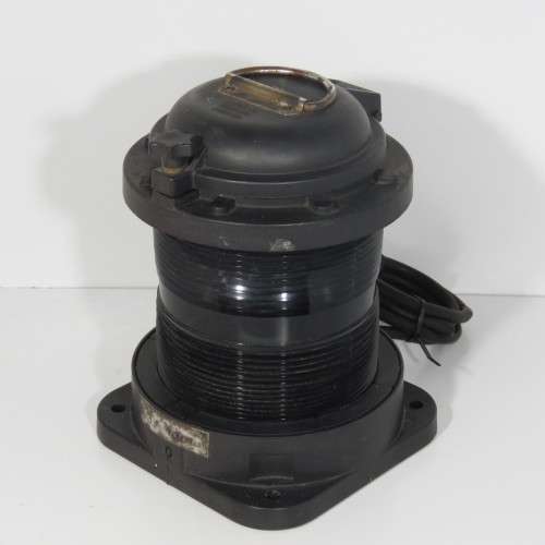 Dutch marine all-round white signal lantern - Not tested - Height 30 cm - Base 20,5 x 20,5 cm