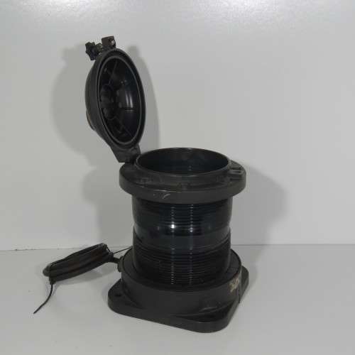 Dutch marine all-round white signal lantern - Not tested - Height 30 cm - Base 20,5 x 20,5 cm